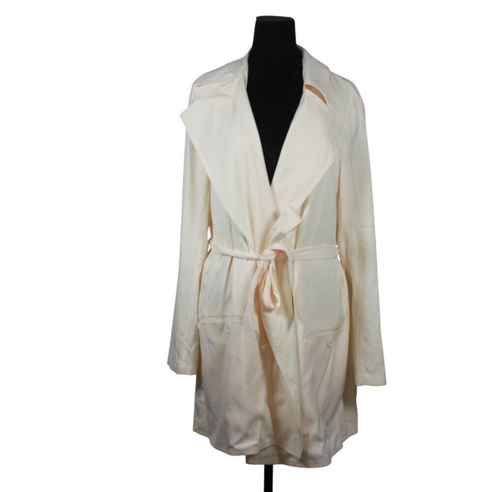 NWT Max Studio Ivory Trench Coat Size XL